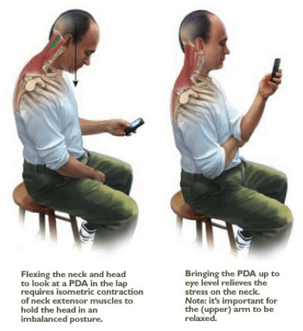 text neck pain sitting